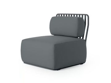 GRILL - Fabric armchair with removable cover by Diabla