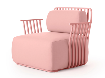 GRILL - Fabric armchair with removable cover with armrests by Diabla