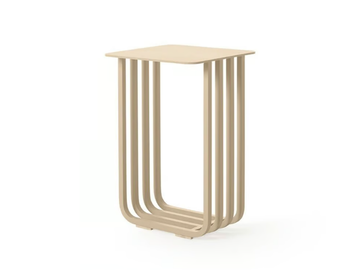 GRILL - Square thermo lacquered aluminium high side table by Diabla