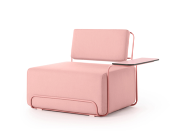 LILLY - Fabric armchair with armrests by Diabla