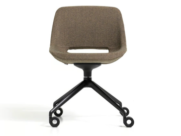 CLEA - Fabric office chair with castors with 4-Spoke base by Diemme