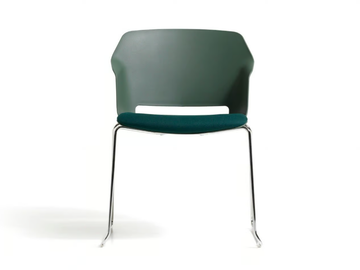 CLOP - Sled base polypropylene chair with armrests by Diemme