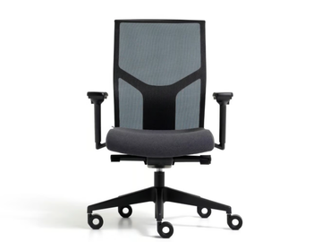 FIT - Mesh office chair with armrests with 5-Spoke base by Diemme