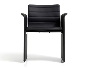 MISTER - Upholstered Eco-leather chair with armrests by Diemme