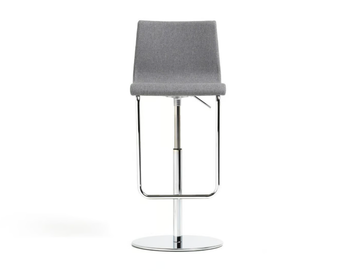 PRINCE - Fabric stool height-adjustable with back by Diemme