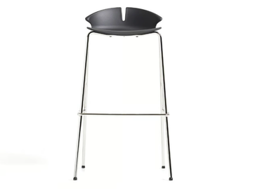 RED HOT - High polypropylene stool with footrest by Diemme