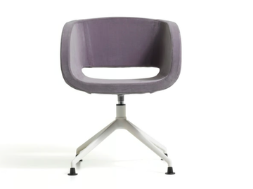 VANITY - Trestle-based fabric reception chair with armrests by Diemme