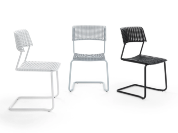 CALA - Metal and recycled polypropylene cantiliver chair by Diemmebi