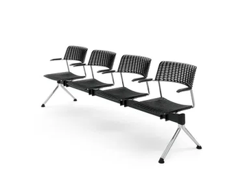 CALA - Polypropylene beam seating with armrests by Diemmebi
