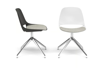 ECLIPSE - Trestle-based chair with integrated cushion by Diemmebi
