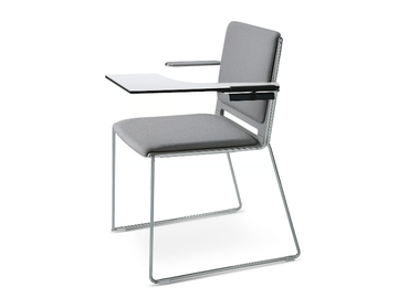 LAFILÒ SOFT - Sled base chair with armrests by Diemmebi