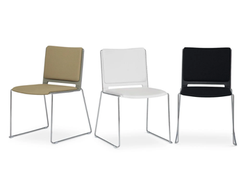 LAFILÒ SOFT - Stackable sled base chair by Diemmebi