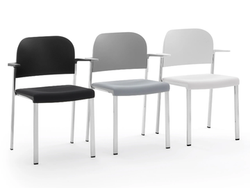 MAKEUP EASY SOFT - Upholstered chair with armrests by Diemmebi