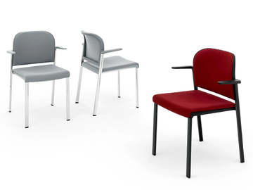 MAKEUP SOFT - Upholstered chair with armrests by Diemmebi