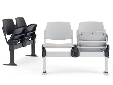 VOLÉE EASY SOFT - Freestanding beam seating with tip-up seats by Diemmebi