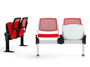 VOLÉE NET SOFT - Freestanding beam seating with tip-up seats by Diemmebi
