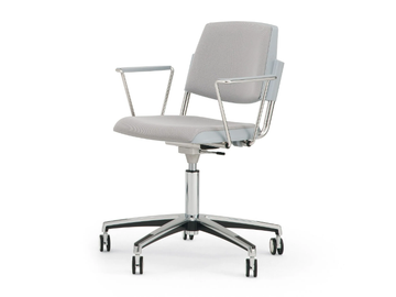 VOLÉE SOFT - Chair with armrests with 5-spoke base by Diemmebi