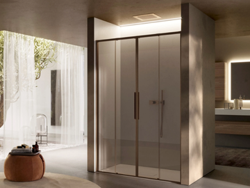 BRAVE 01 - Niche glass shower cabin with sliding door by DISENIA