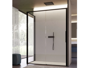 BRAVE 05 - Corner glass shower cabin with sliding door by DISENIA