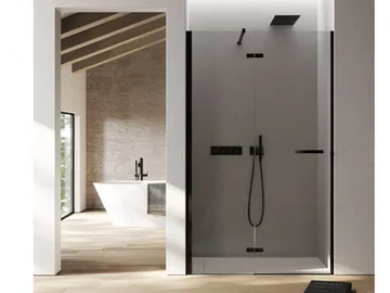 SMART 1 - Niche rectangular glass shower cabin with hinged door by DISENIA