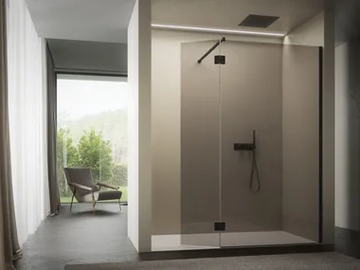 VITRUM 1 - Niche Walk in shower with tray by DISENIA