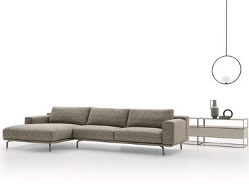 DALTON LOW - 3 seater fabric sofa with chaise longue by Ditre Italia