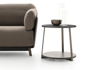 KAILUA - Wooden high side table with integrated magazine rack by Ditre Italia