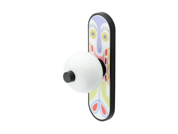 CRISALIDE - Aluminium and porcelain furniture knob with plate by Dnd