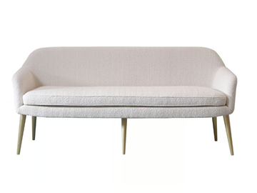 BERNADETTE DINNER - Upholstered fabric bench with back by DOM Edizioni
