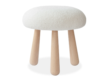 CLUB - Low upholstered fabric stool by DOM Edizioni