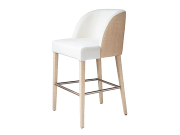 COLETTE RAFIA BAR - High stool with footrest by DOM Edizioni