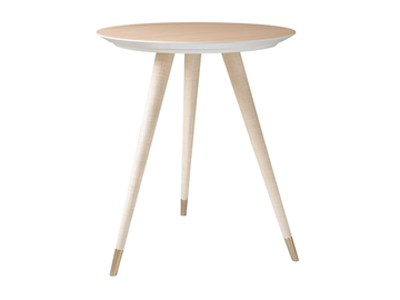 CUPERTINO RAFIA BAR - Round wooden high table by DOM Edizioni