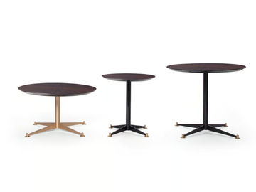 FILIPPO COFFEE - Round wooden coffee table by DOM Edizioni