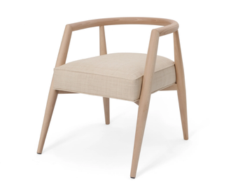 LISE - Wooden chair with fabric seat cushion by DOM Edizioni