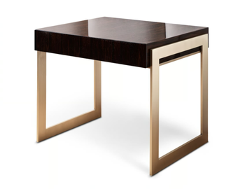 NINO - Rectangular wooden bedside table with drawers by DOM Edizioni