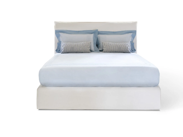 PARAGGI - Fabric double bed with removable cover by DOM Edizioni