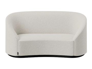 CURVE - Curved 2 seater fabric sofa by DÔME DECO