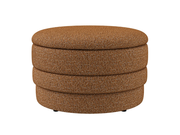 ENZO - Round fabric pouf by DÔME DECO