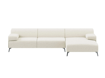 LUGANO - Fabric sofa with chaise longue by DÔME DECO