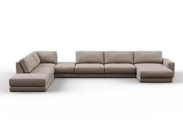 MONZA - Corner fabric sofa with chaise longue by DÔME DECO