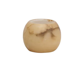 MURIA - Alabaster candle holder by DÔME DECO