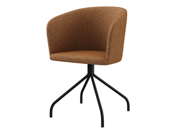 RATIO - Trestle-based swivel fabric chair by DÔME DECO