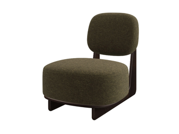TATE - Sled base fabric easy chair by DÔME DECO