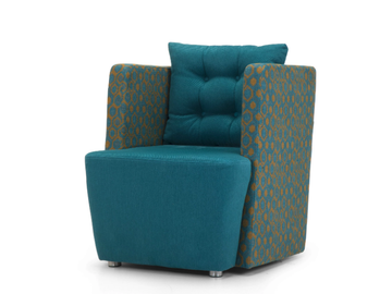 ARTIBELLA - Upholstered fabric armchair with armrests by Domingo Salotti