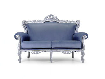 BAROKKO - 2 seater leather sofa by Domingo Salotti