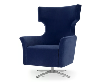 KARI - Wing armchair with armrests with 4-spoke base by Domingo Salotti