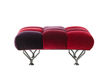 33 CUSCINI - Velvet footstool by Driade