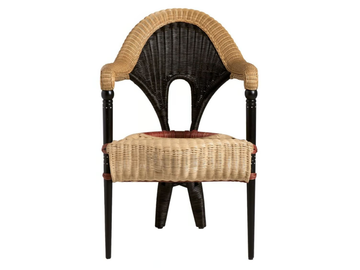 LIBA - Rattan chair with armrests by Driade