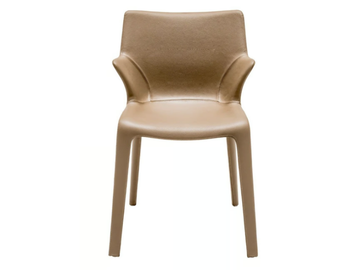 LOU EAT - Leather chair with armrests by Driade