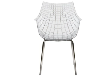 MERIDIANA - Polycarbonate chair with steel legs by Driade